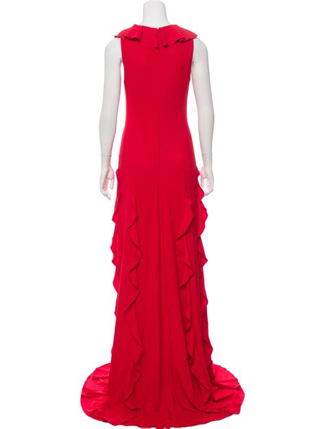 gucci fine viscose dress with ruffles|gucci long dresses.